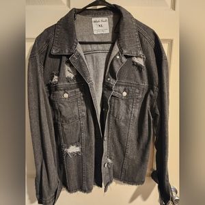 Black jeans jacket oversize